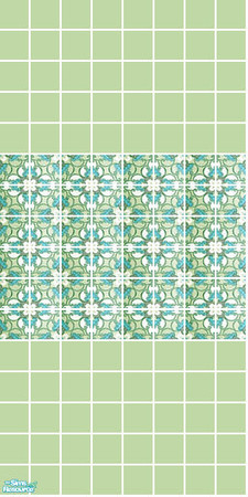 Sims 2 — Tammy Tile Set - Green Wall by s00z — 