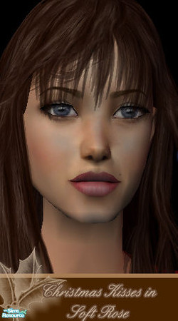 Sims 2 — Christmas Kisses Lip Collection - Indivi by lilloz — Soft Rose - Perfect for under the mistletoe