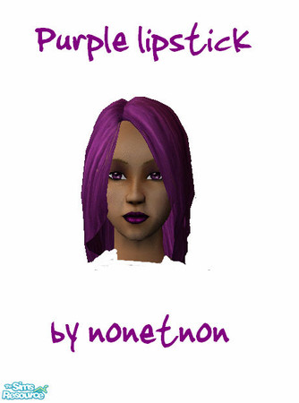 Sims 2 — Purple lipstick by nonetnon — 