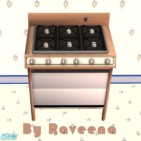 Sims 2 — Peaches and Cream Stove by Raveena — Part of the Peaches & Cream kitchen. University required.