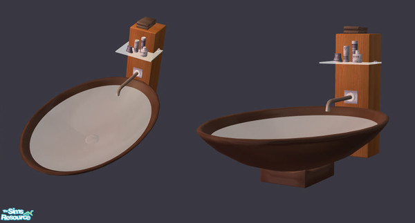 Sims 2 — Chocolate Bathroom - tub by Sophel21 — Chocolate bathroom with dark wood and chocolate metall. Based on Sunair's