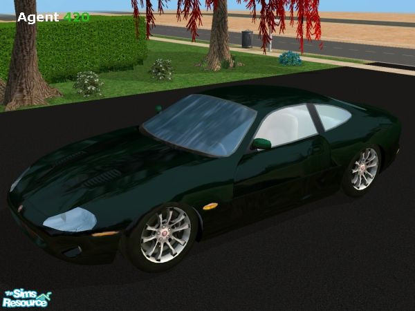 Sims 2 — Dark Metallic Green Jaguar XKR Paint Job by Agent420 — A Dark Metallic Green Jaguar XKR paint job. MESH created