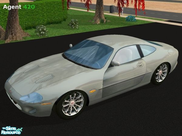 Sims 2 — Silver Jaguar XKR Paint Job by Agent420 — A Silver Jaguar XKR paint job. MESH created by Maximum_Spider (Note:
