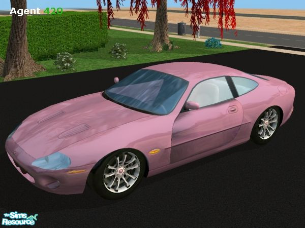 Sims 2 — Pale Pink Jaguar XKR Paint Job by Agent420 — A Pale Pink Jaguar XKR paint job. MESH created by Maximum_Spider
