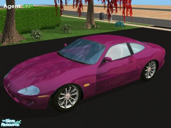 Sims 2 — Grape Juicy Jaguar XKR Paint Job by Agent420 — A Grape Juicy Jaguar XKR paint job. MESH created by