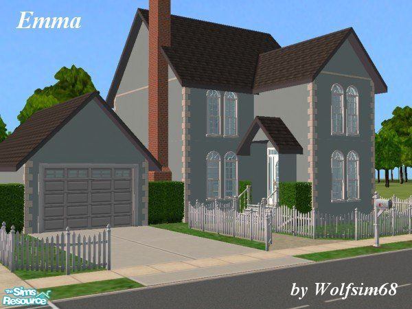 Sims 2 — Emma by Wolfsim68 — This home has a seperate Entrance, Living room with fireplace, Dining room & Kitchen on