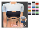 Sims 4 — Tied Top by EvieSAR — basegame 12 swatches custom thumbnails all maps not allowed to random restric opposite
