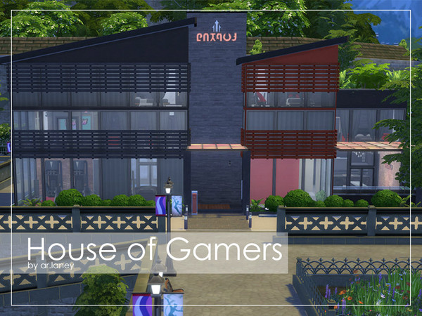 Sims 4 — House of Gamers by arlaney — House of Gamers is created to accomodate those geeky sims of yours. Perfect for