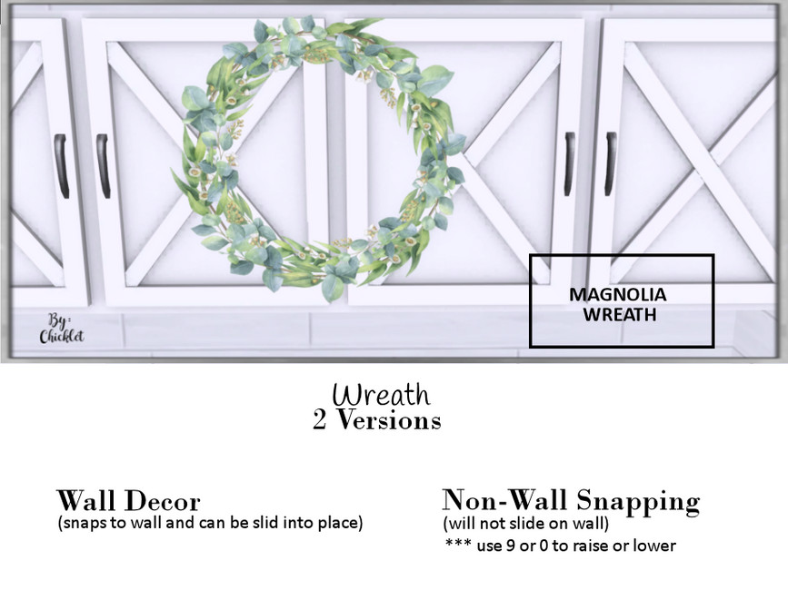 The Sims Resource Magnolia Laundry Room Wreath Non Wall Snapping