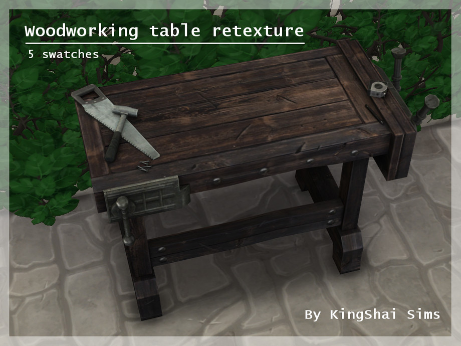 The Sims Resource Woodworking Table Retexture