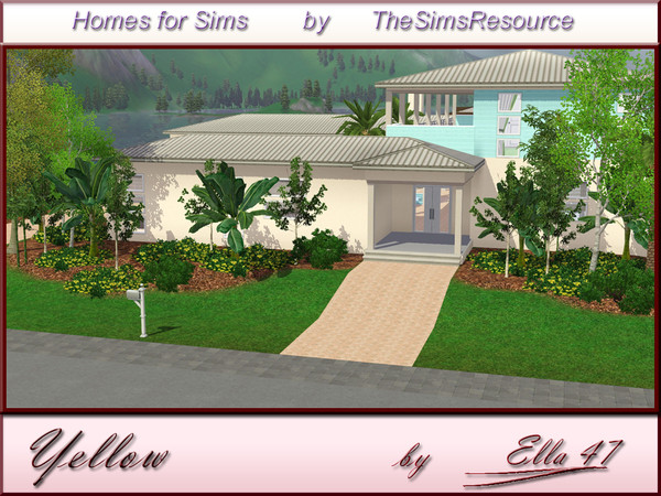 Sims 3 — Yellow by ella47 — Yellow is is beautiful house. With a nice Patio with Swimmingpool. There is a Guesthouse