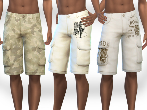 The Sims Resource Men Countryside Cargo Shorts