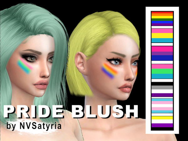 Sims 4 — NVS - Pride Blush by NVSatyria2 — 7 Swatches, Blush Category