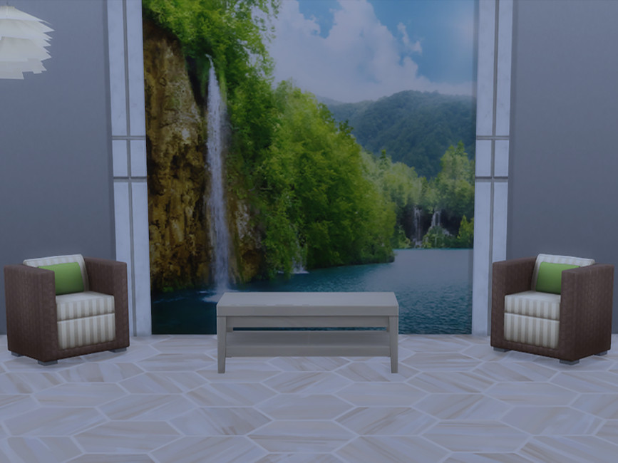 The Sims Resource Waterfall Mural