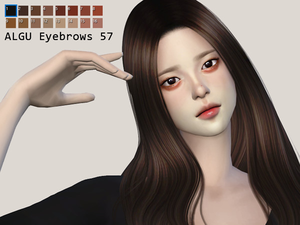 Sims 4 — ALGU EYEBROWS 57 by ALGU — Female(O) Male(O) Child(O) Toddler(O)