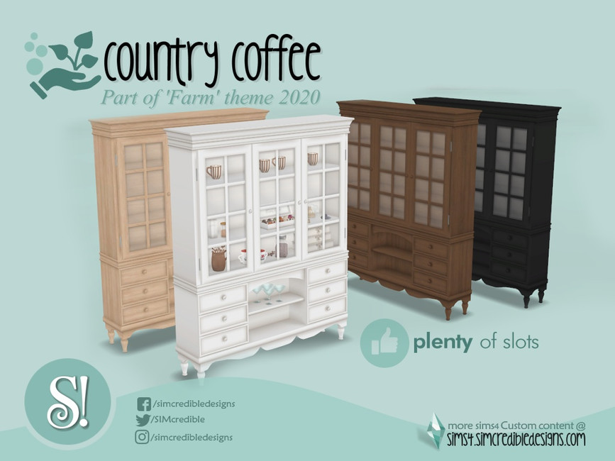 The Sims Resource - Country Coffee Dining China Cabinet