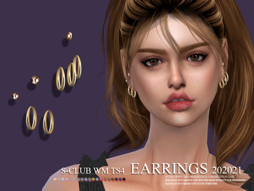 The Sims Resource S Club Ts4 Wm Earrings 202021
