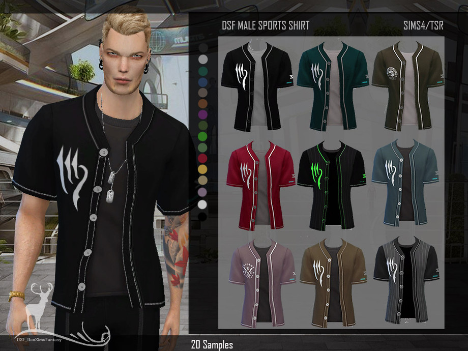 The Sims Resource Dsf Male Sports Shirt