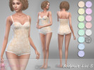 Sims 4 — Bodysuit Livi 5 by Jaru_Sims — Base game mesh recolor Underwear/sleepwear/swimwear category 14 swatches Teen to