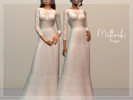 Sims 4 — Mathraki Wedding Dress by laupipi2 — New wedding dress with lace details. Enjou :)