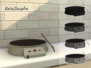 Sims 4 — Crepe Maker by Katiesimspire — Crepe Maker decoration for all crepes/pancakes lovers :) 5 swatches: - white -