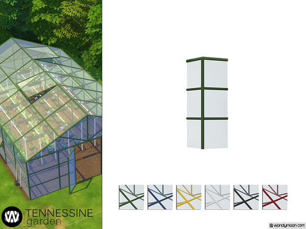 Sims 4 — Tennessine Greenhouse Wall Corner by wondymoon — - Tennessine Greenhouse - Greenhouse Wall Corner -