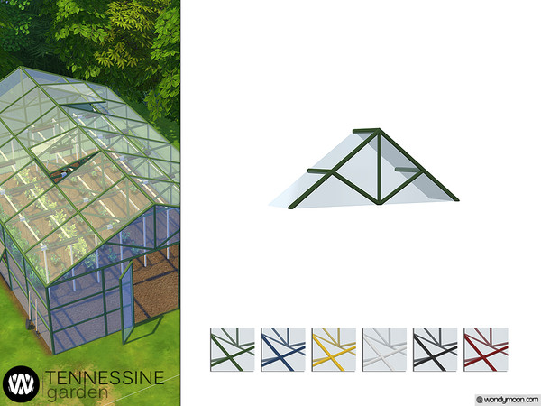 Sims 4 — Tennessine Greenhouse Roof Corner (4 Tile) by wondymoon — - Tennessine Greenhouse - Greenhouse Roof Corner (4