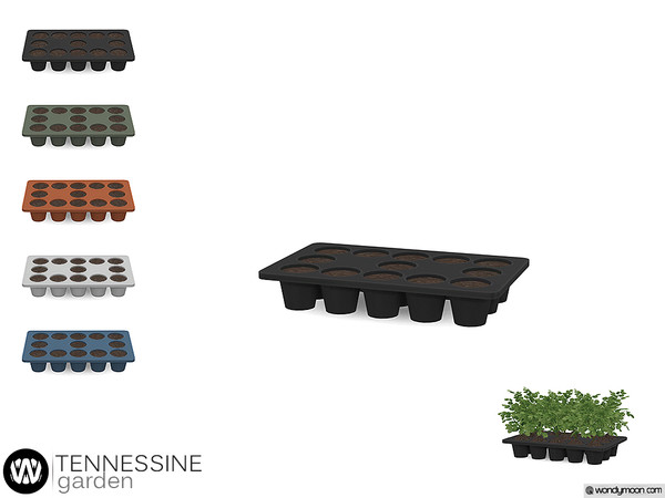 Sims 4 — Tennessine Seedling Plate by wondymoon — - Tennessine Greenhouse - Seedling Plate - Wondymoon|TSR -