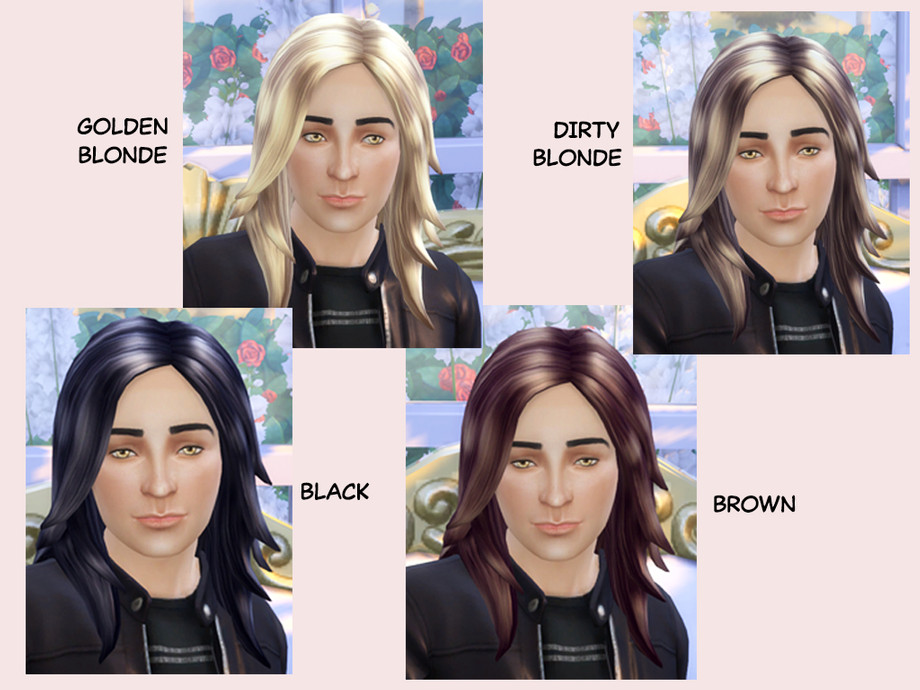 The Sims Resource - Echoehver Male Rocker Hair Recolor