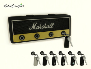 Sims 4 — Marshall Guitar Amp Key Holder by Katiesimspire — Marshall Jack Rack Guitar Amplifier Key Holder + 6 different