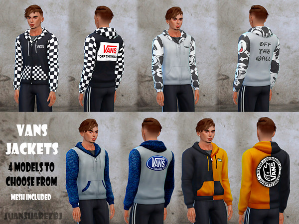 Sims 4 — Vans Jackets - Mesh included by ZS27 — I was looking for content of this style for a long time and since I