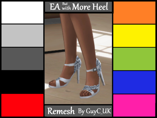 Sims 4 — Higher EA Heels by GuyC_UK — I reworked the Mesh of these EA Heels, Now has longer Heels (10x colour