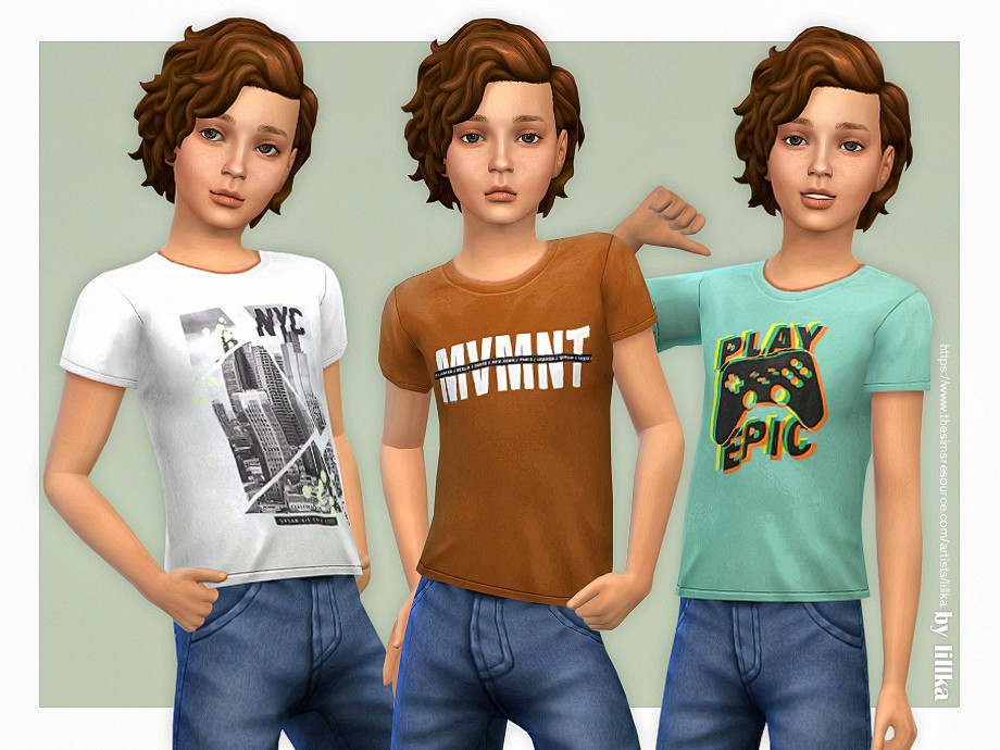 The Sims Resource T Shirt Collection For Boys P19