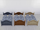 Sims 4 — Ikea Butterfly Bed by SimcereSimmer — Ikea blue butterfly bedding on the Rustic Dream Bed. This item has been