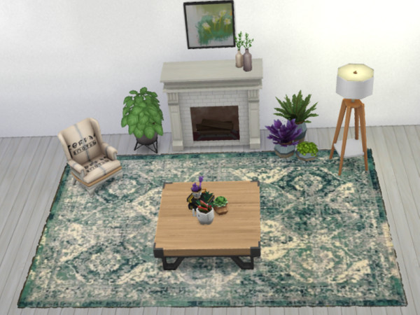 Sims 4 —  by SimcereSimmer — A beautiful green rug from Ikea that I had to have in-game and decided to share. Enjoy!