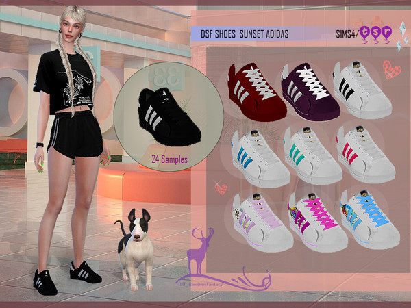 The Sims Resource - DSF SHOES SUNSET ADIDAS