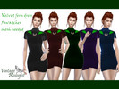 Sims 4 — Velvet fern dress (recolour) -  mesh needed by VintageBiologist — - Female - Teen - elder - 5 swatches - mesh