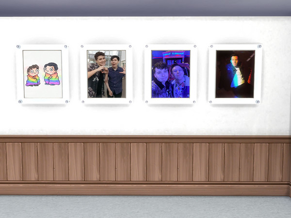 Sims 4 — Dan and Phil Posters by klusterhug — posters/paintings for my favorite youtubers, daniel howell and amazingphil