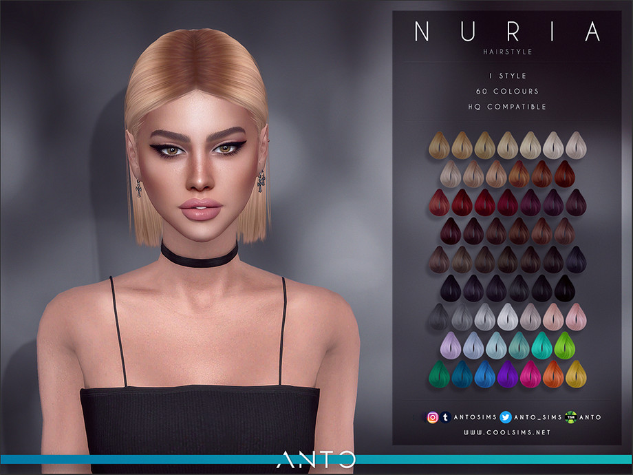 The Sims Resource Anto Nuria Hairstyle