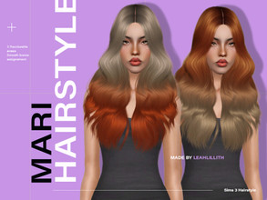 Sims 3 — LeahLillith Mari Hairstyle by Leah_Lillith — Mari Hairstyle All LODs Smooth bones Custom CAS thumbnail