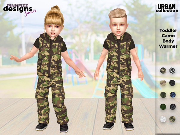 Sims 4 — Urban Camo Toddler Body Warmer by Pinkfizzzzz — Cute little body warmer for your cute little toddlers!!