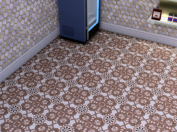 Sims 4 — Ornate Tile Collection by msaprilrenee — A collection of grey, blue and green decorative tiles