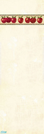 Sims 2 — The Kitchen Walls Set - Yellow Apples by gummypeaches — A wallpaper for your sims' kitchen.