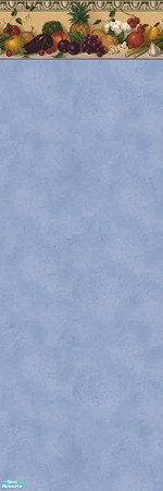 Sims 2 — The Kitchen Walls Set- Kitchen2Fruits by gummypeaches — A nice wallpaper with a fruity border. Ideal for an