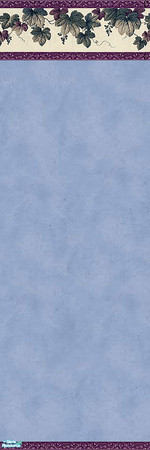 Sims 2 — The Kitchen Walls Set - Blue Grapes by gummypeaches — A blue and purple wallpaper, ideal for your kitchen.
