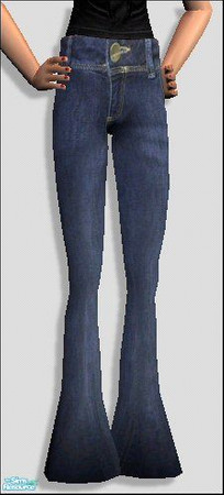 Sims 2 — Flared Jeans [Blue] by Lola — 4 Flared Jeans Based On A Mesh By Me. Click Link Below To Get It!4 Flared Jeans