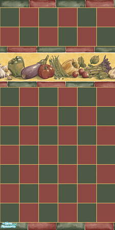 Sims 2 — Kitchen veggies tiled 1 by devilishdawn — Has a matching floor in the tiled floor section 