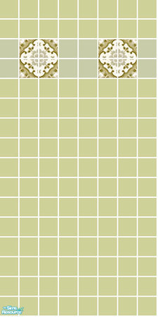 Sims 2 — Napoleon Tile Set - Green Wall by s00z — 