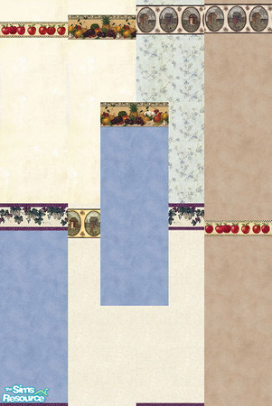 Sims 2 — The Kitchen Walls Set by gummypeaches — The sims are lacking a good, diverse set of kitchen walls for their