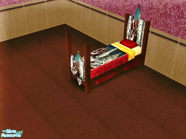 Sims 2 — Something New Christmas-Bedroom - Single by ead425 — Single Bed